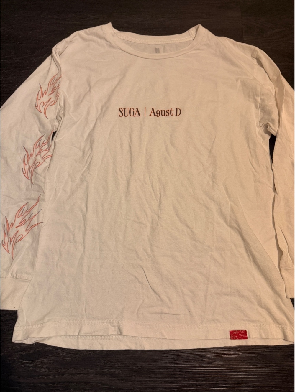Official BTS SUGA Agust D D-Day Tour Flame Long Sleeve